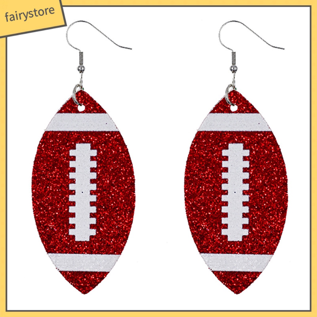 [FRO] Bông Tai Móc Hình Quả Bóng Đá Màu Sắc Tươi Sáng Lấp Lánh Trang Sức Hàng Ngày Cho Nữ