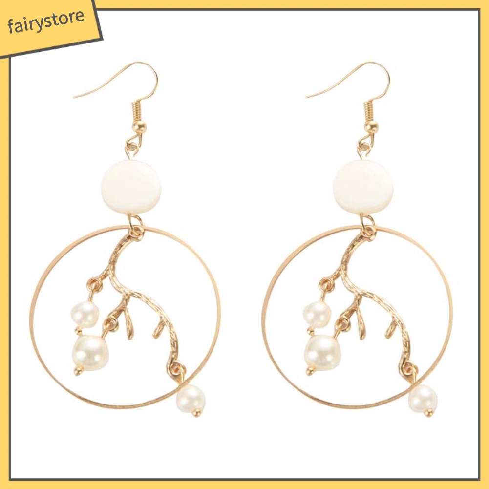 Bông Tai Ngọc Trai Giả Hình Tròn Thời Trang Dành Cho Nữ