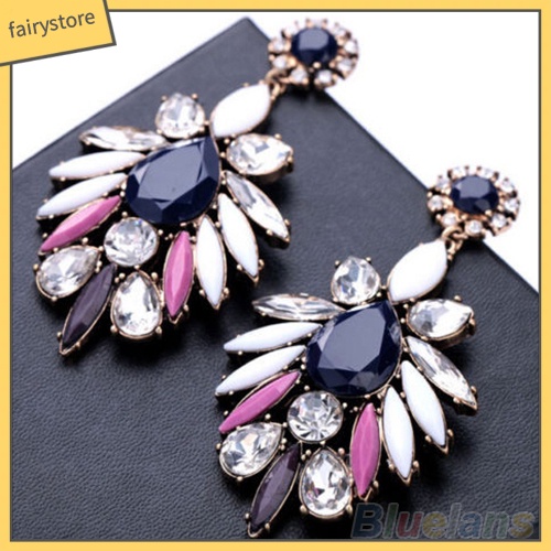 Khuyên Tai Đính Đá Lấp Lánh Thời Trang Cho Nữ