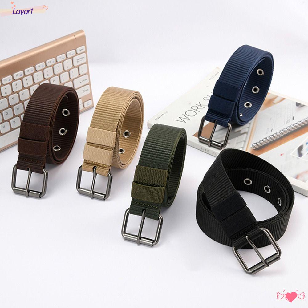 Dây Thắt Lưng Vải Canvas Nylon Bện 1 Kiểu Sang Trọng Cho Nam Nữ