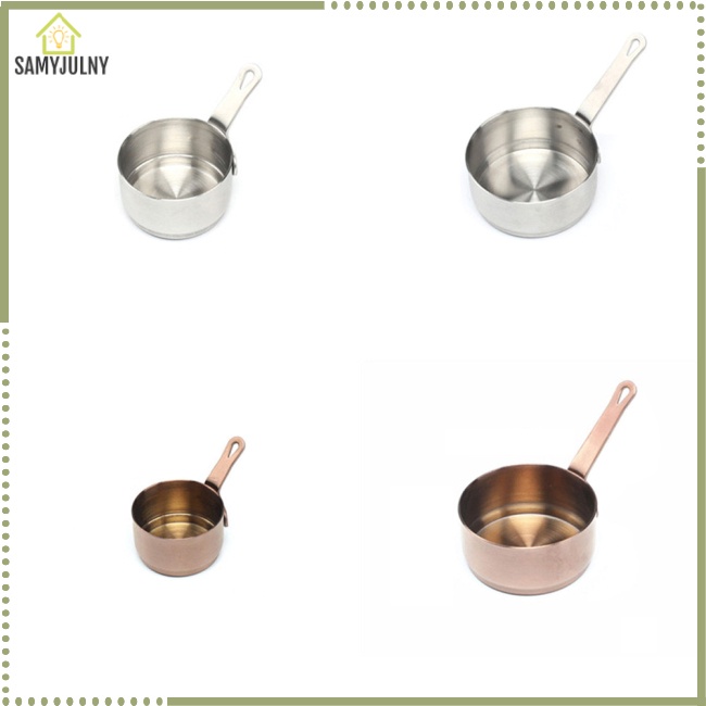Cốc Đo Lường Mini 50ml / 100ml Bằng Thép Không Gỉ 304 Chống Ăn Mòn Có Lỗ Treo