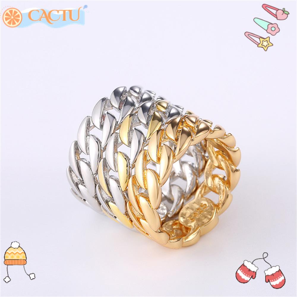 Nhẫn Dây Xích Dễ Thương Xinh Xắn|Quà Tặng Màu Sắc Cho Nam Và Nữ|Vòng Đệm Bằng Thép Không Gỉ Chất Lượng Cao