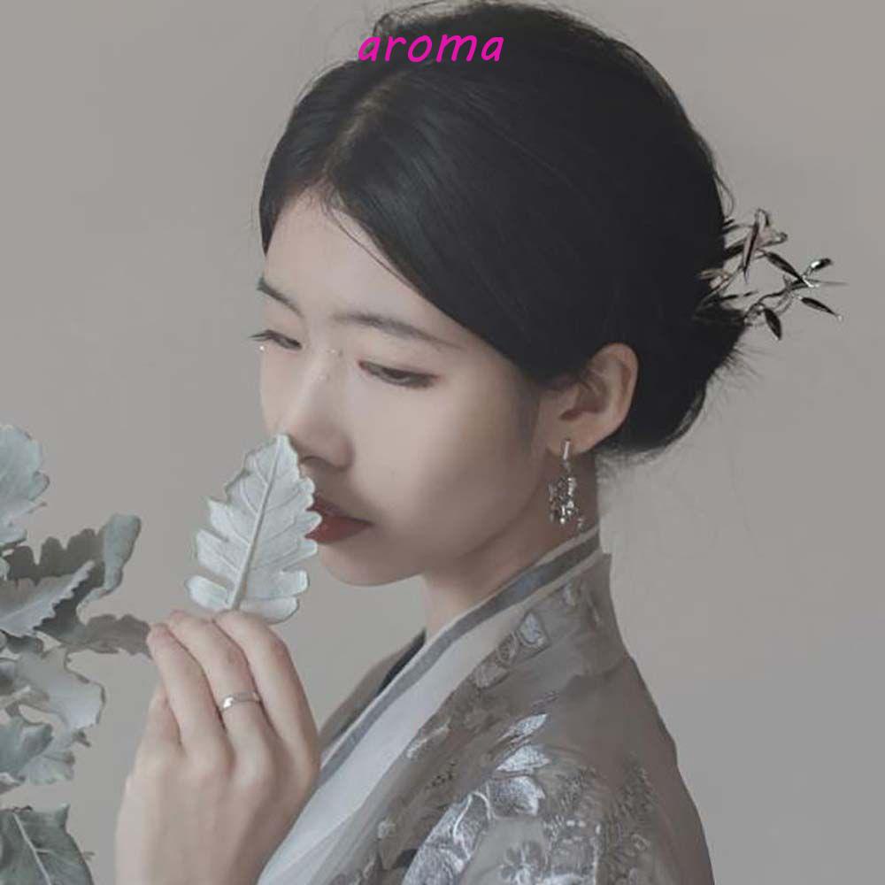 Trâm Cài Tóc Hình Chiếc Lá Bằng Kim Loại Phong Cách Trung Hoa Cổ Điển Cho Nữ