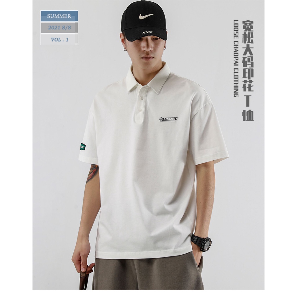 Áo Thun polo Ngắn Tay Form Rộng Phong Cách Đường Phố Thời Trang Mùa Hè Dành Cho Nam