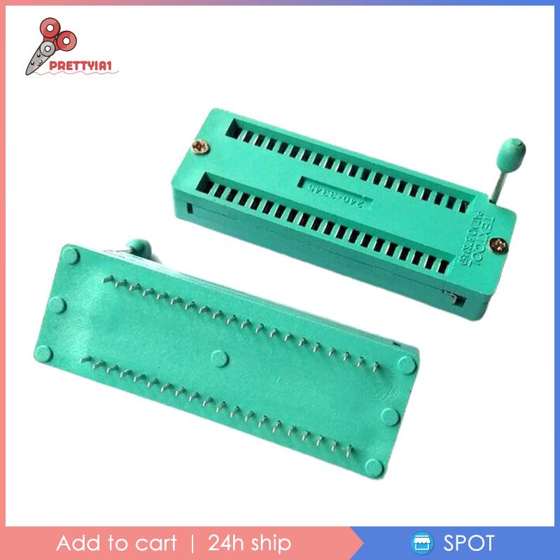 Set 2 Ổ Cắm 40 Chấu Thử Điện IC Prettyia1 Chuyên Dụng Cho Bảng Mạch Chip