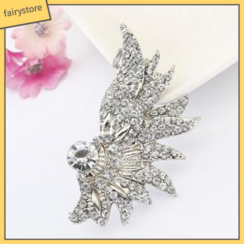 1 Khuyên Vành Tai Hình Đôi Cánh Đính Đá Thời Trang Cho Nữ