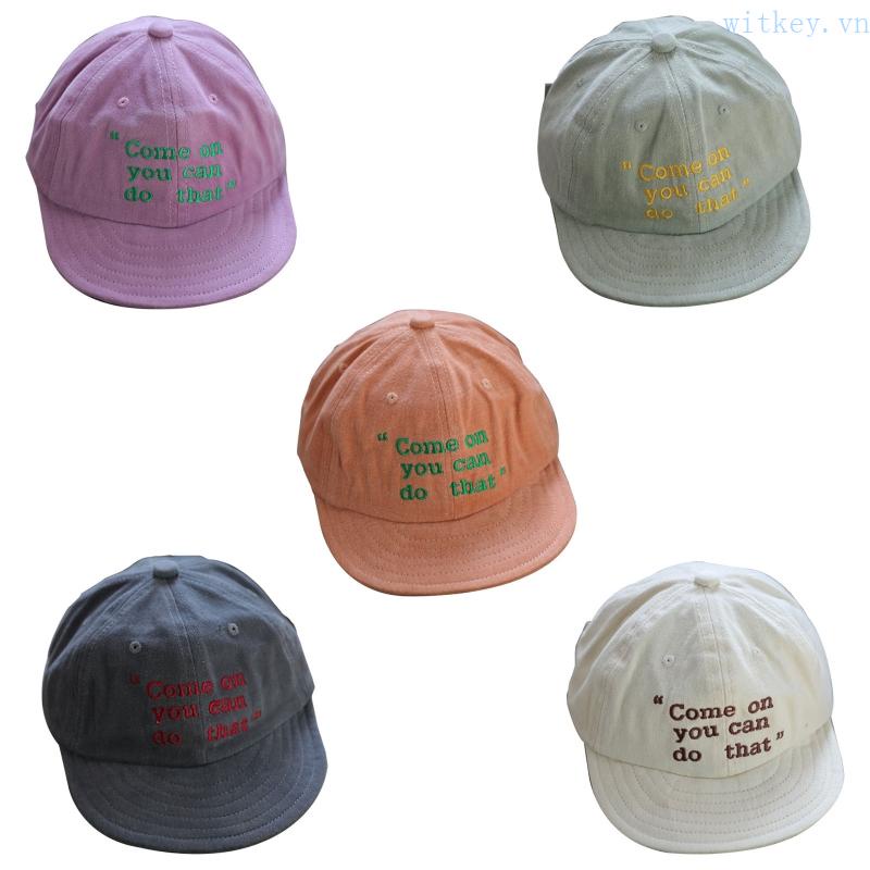 Mũ Lưỡi Trai Thêu Chữ Thời Trang Xuân Hè Thoáng Khí Cho Bé