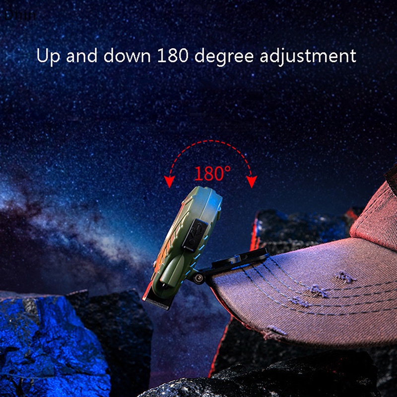 Đèn Pin Mini 6WCOB XPE Gắn Đầu Kẹp Tiện Dụng