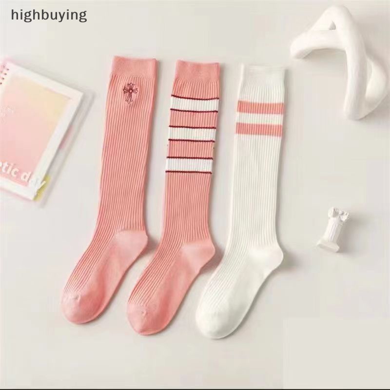 1 Đôi Tất Ngang Bắp Chân Họa Tiết Kẻ Sọc Thời Trang Mùa Hè Cho Nữ