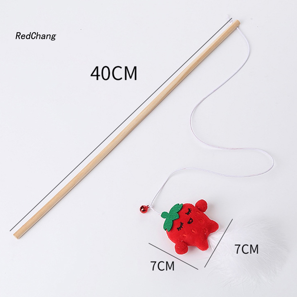 Gậy Đồ Chơi Họa Tiết Trái Cây / Động Vật Hoạt Hình Gắn Chuông Xinh Xắn Cho Mèo Cưng