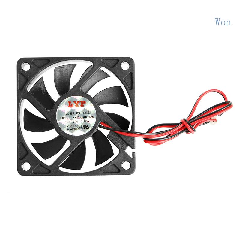 Quạt Tản Nhiệt Không Chổi Than XKS6010H12S 6CM 60mm DC12V 0 16A 60X60X10mm 0Pin 3200rpm