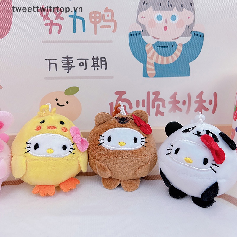 Móc Khóa Hình Mèo Hello Kitty Nhồi Bông Xinh Xắn