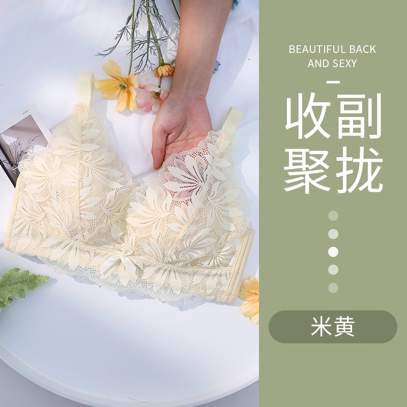 Áo Ngực Ren Siêu Mỏng Màu Tương Phản Cúp Lớn Phong Cách Mới Quyến Rũ Cho Nữ