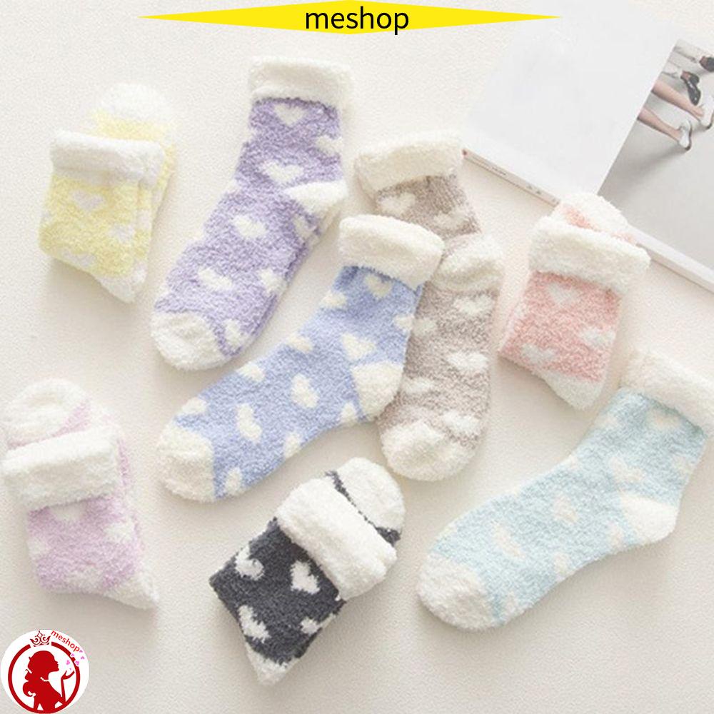 Vớ Nhung San Hô Dày Mềm Mại Giữ Ấm Mùa Đông Cho Nữ