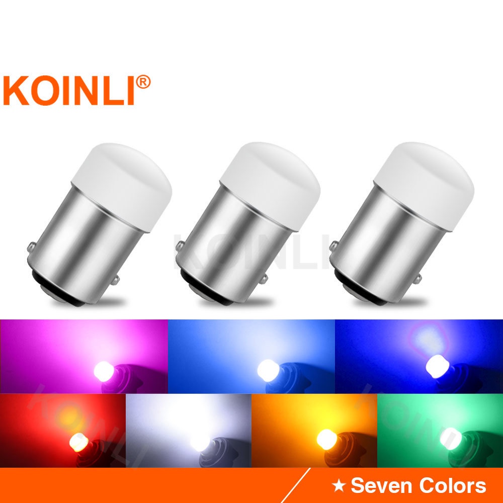 Đèn Led Phanh / Xi Nhan 7 Màu 12V 24V Cho Xe Tải 1156 1157 9SMD 3014 BA15S P21W BAY15D P21 / 5W