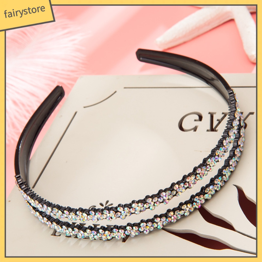 Băng Đô Cài Tóc Đính Đá Lấp Lánh Phong Cách Hàn Quốc Cho Nữ
