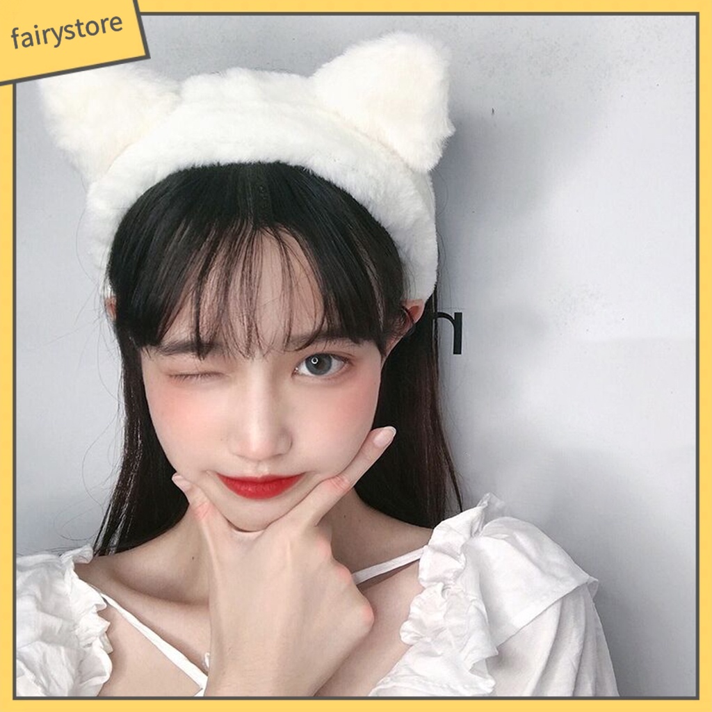 Băng Đô Tai Mèo Nhồi Bông Xinh Xắn Cho Nữ