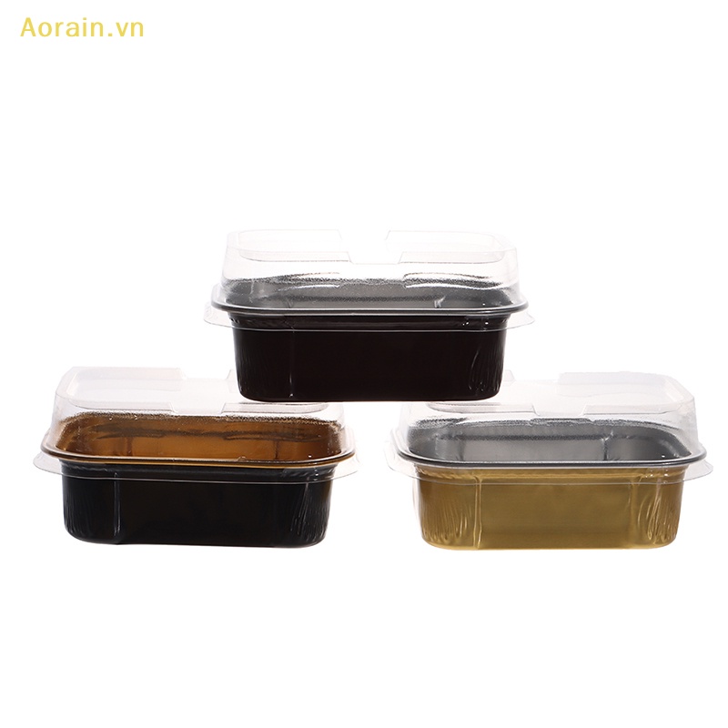 Set 10 Hộp Lá Nhôm Chịu Nhiệt Hình Chữ Nhật 168ML