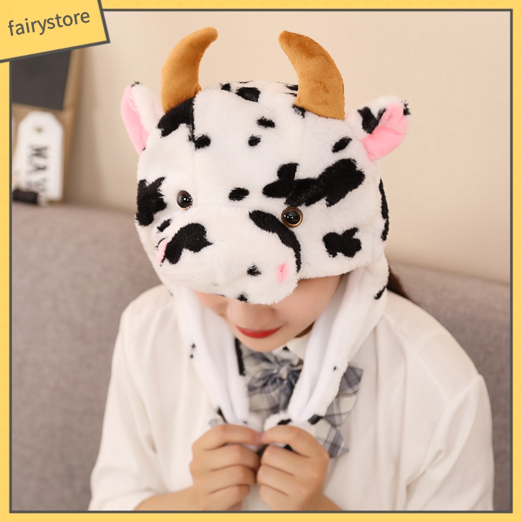 Mũ Nhồi Bông PP Mềm Mại Có Tai Bò Di Chuyển Được Dành Cho Bữa Tiệc
