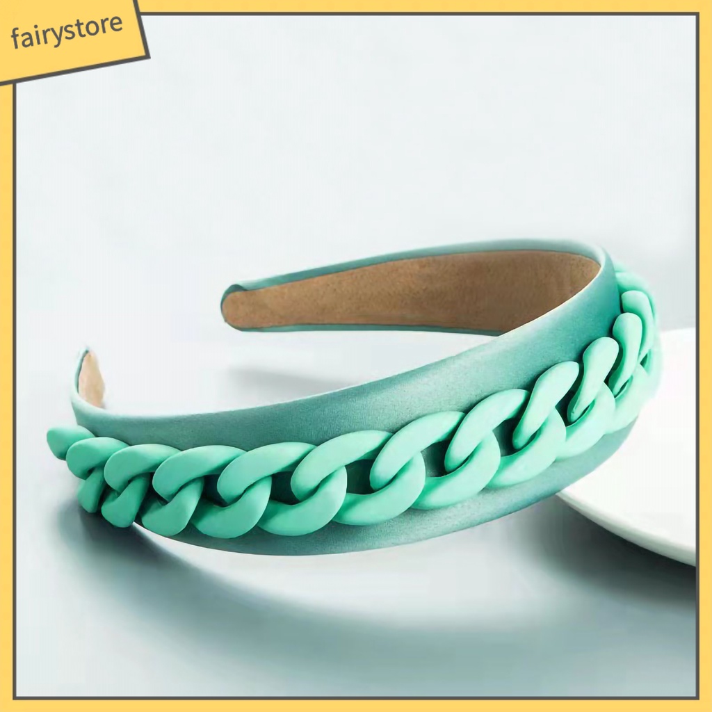 Băng Đô Cài Tóc Dạng Chuỗi Màu Sắc Macaron Xinh Xắn Cho Nữ