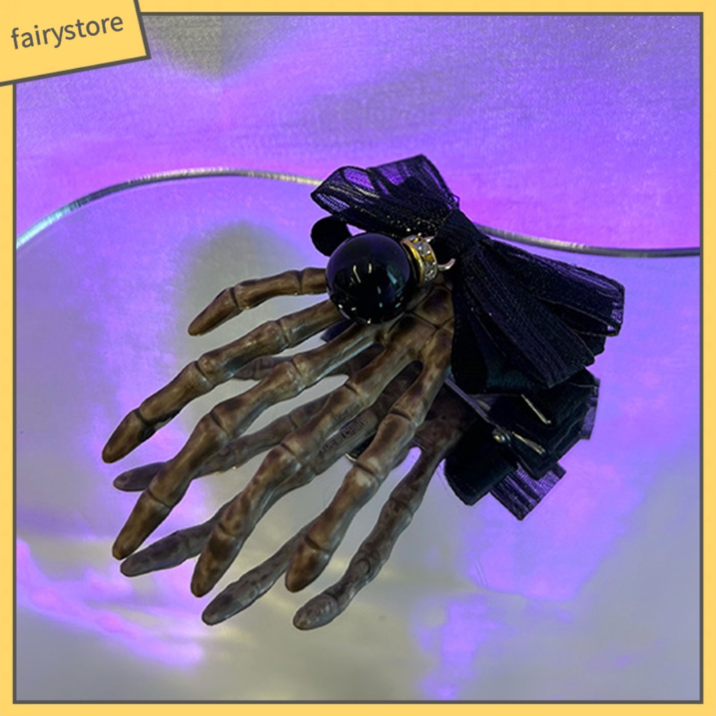 Kẹp Tóc Hình Xương Bàn Tay Halloween Chống Trượt Chống Rơi