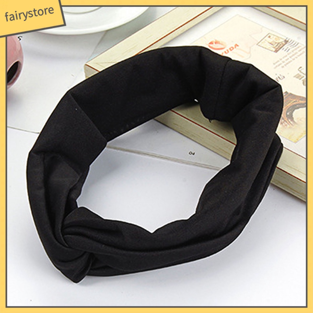 Băng Đô Vải Co Giãn Màu Trơn Bắt Mắt Dành Cho Nữ