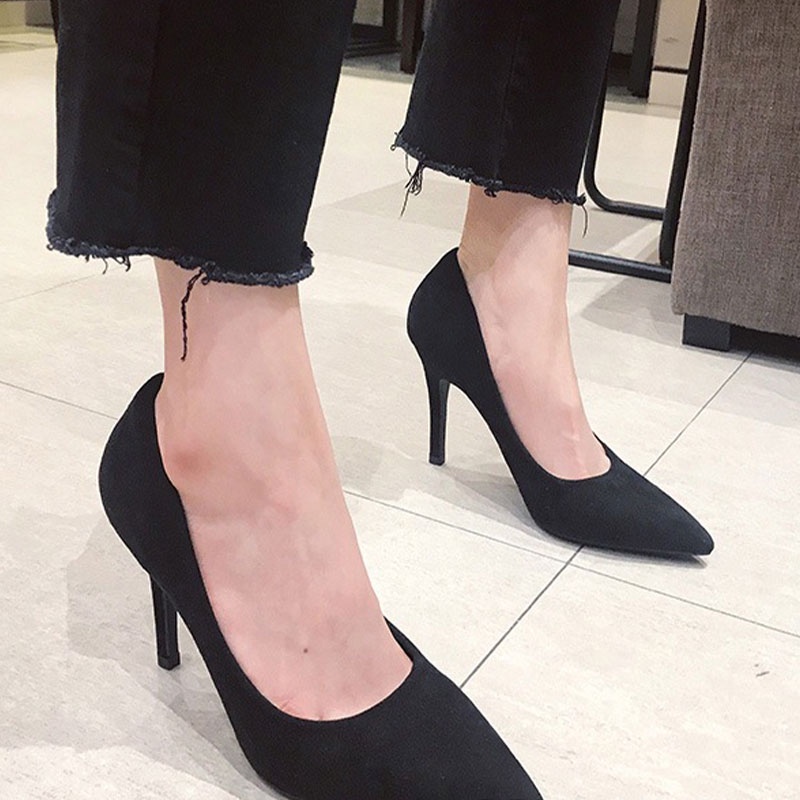 Giày cao gót YUNGUANG mũi nhọn phong cách Pháp thời trang cao cấp