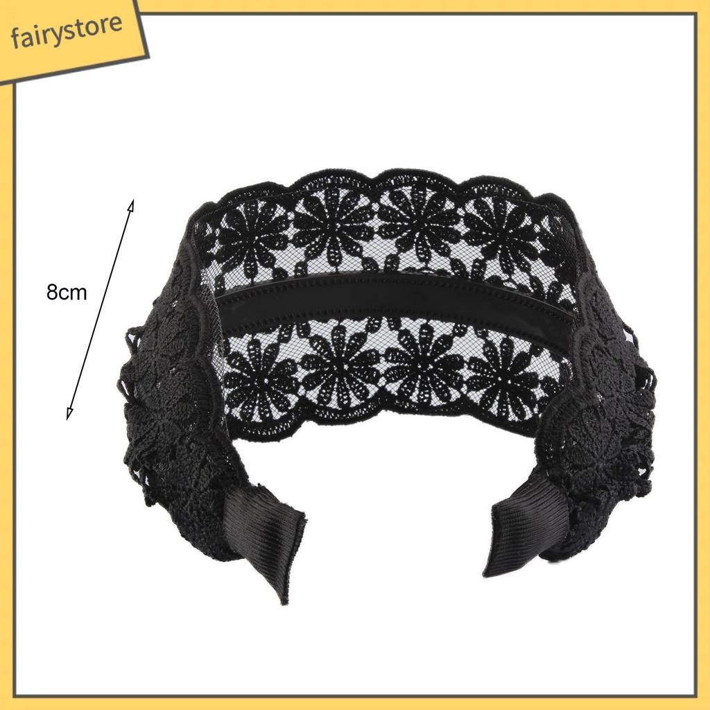 Băng Đô Cài Tóc Họa Tiết Ren Hoa Bắt Mắt Lâu Trôi Chống Biến Dạng