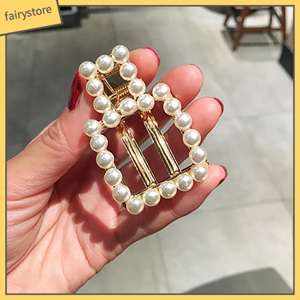 Kẹp Tóc Đính Ngọc Trai Giả Toàn Diện Thanh Lịch Cho Nữ