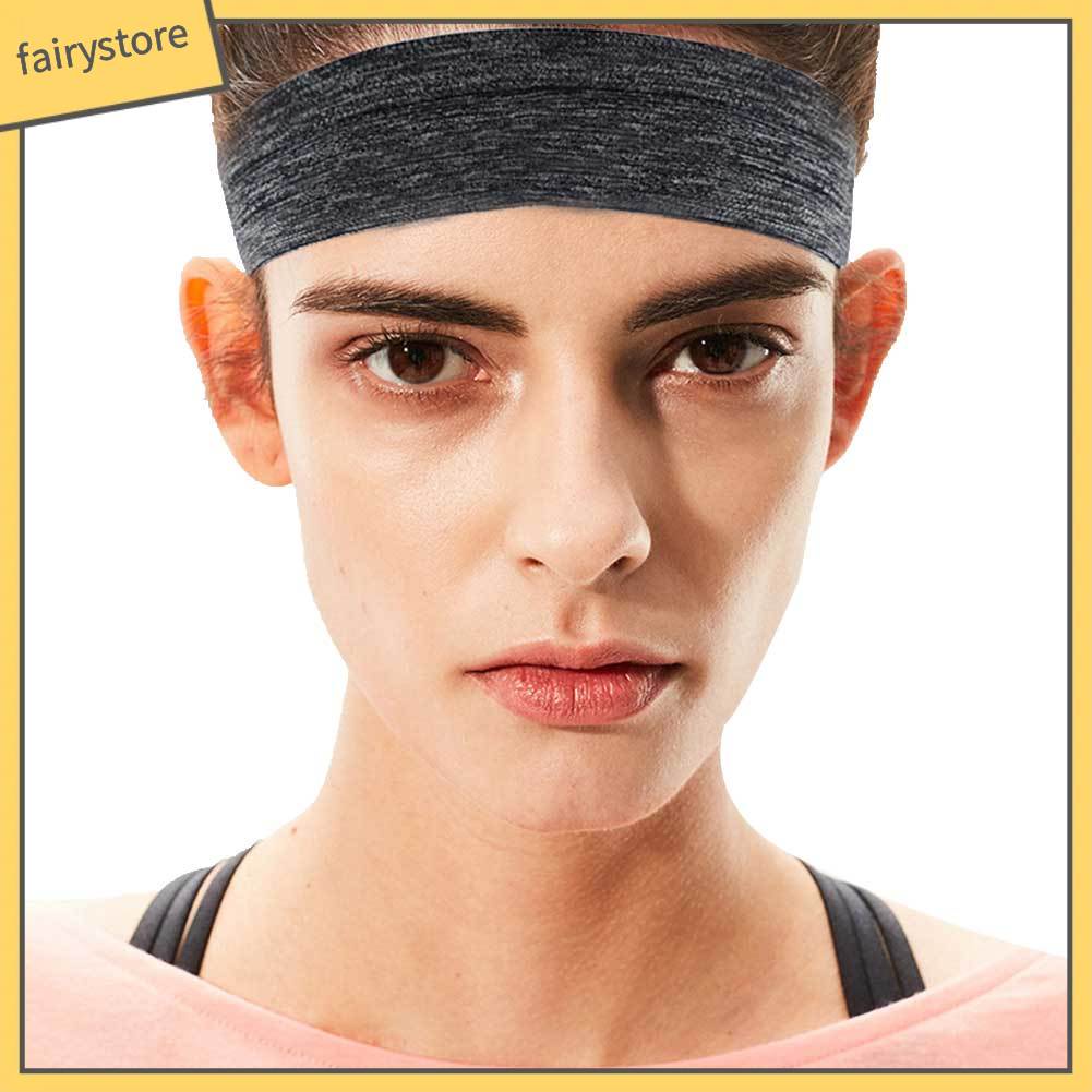 Băng Đô Unisex Co Giãn Chống Trượt Chống Mồ Hôi Màu Trơn Dùng Khi Tập Yoga Chạy Bộ