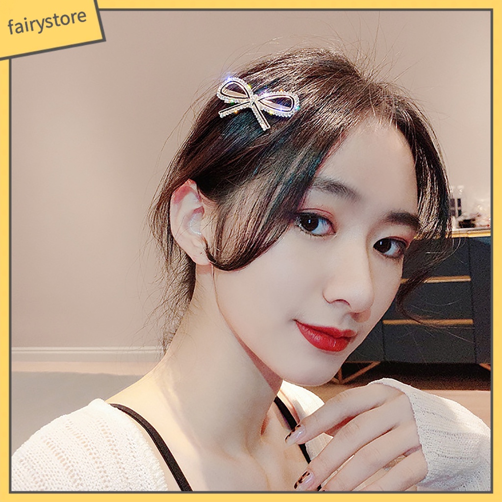 Kẹp Tóc Hình Nơ / Trái Tim Đính Đá / Ngọc Trai Nhân Tạo Thời Trang