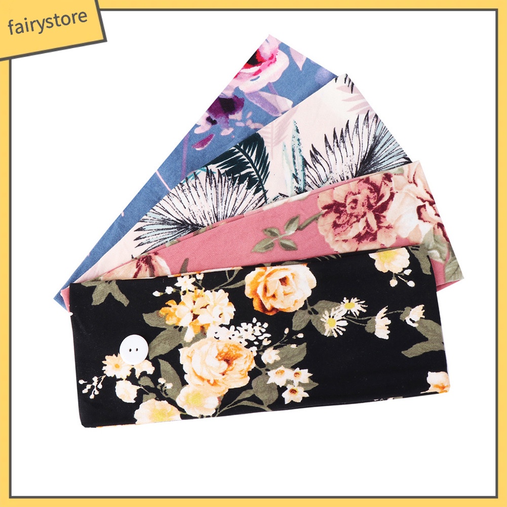 Set 2 Băng Đô Cài Tóc Hình Bông Hoa Bảo Vệ Tai Khi Tập Yoga / Y Tá