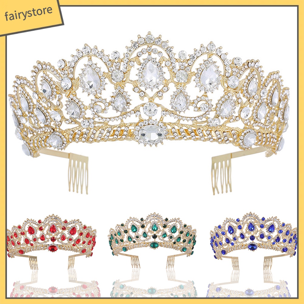 Cài Tóc Hình Vương Miện Đính Đá Sang Trọng Cho Nữ