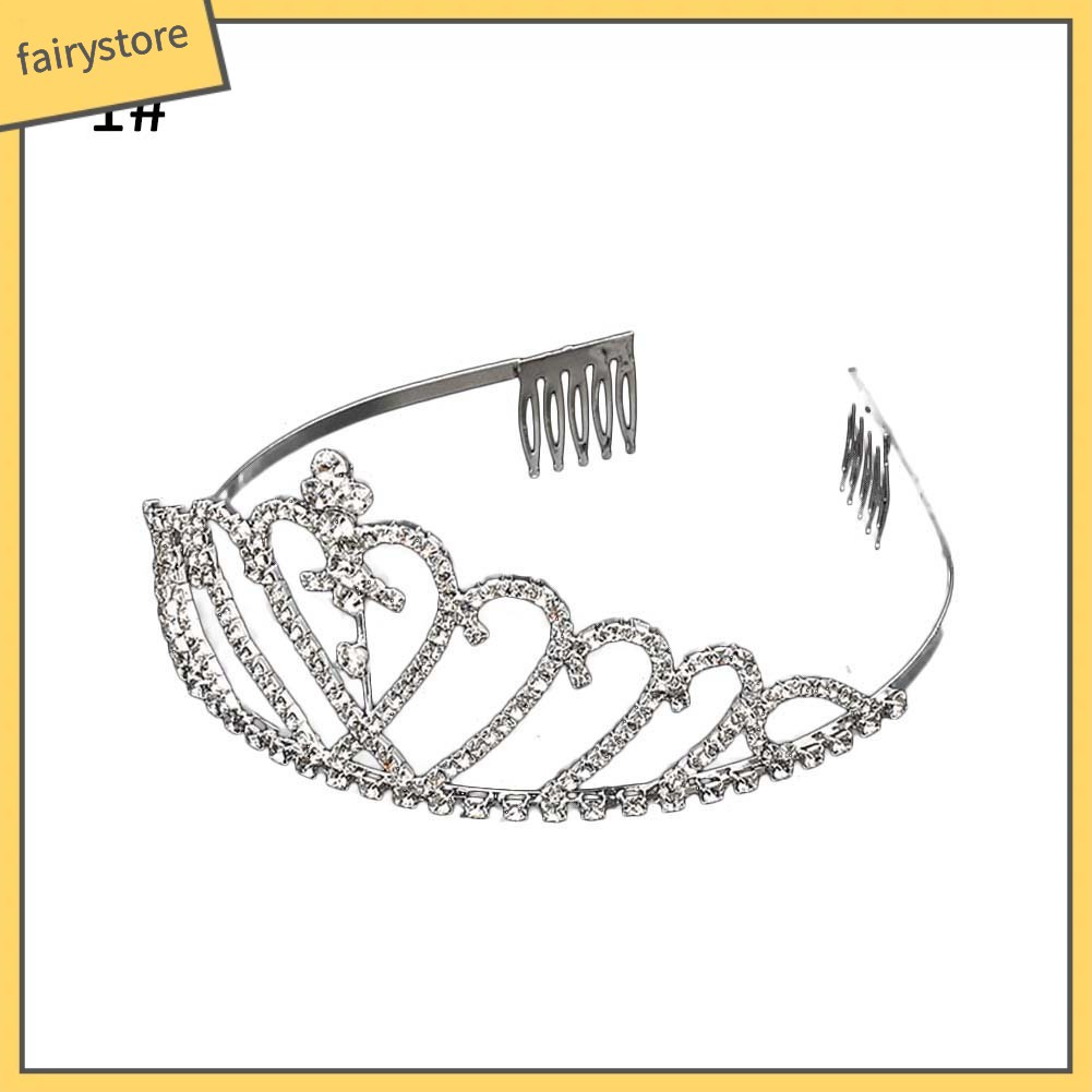 Cài Tóc Hình Vương Miện Đính Đá Nhân Tạo Thời Trang