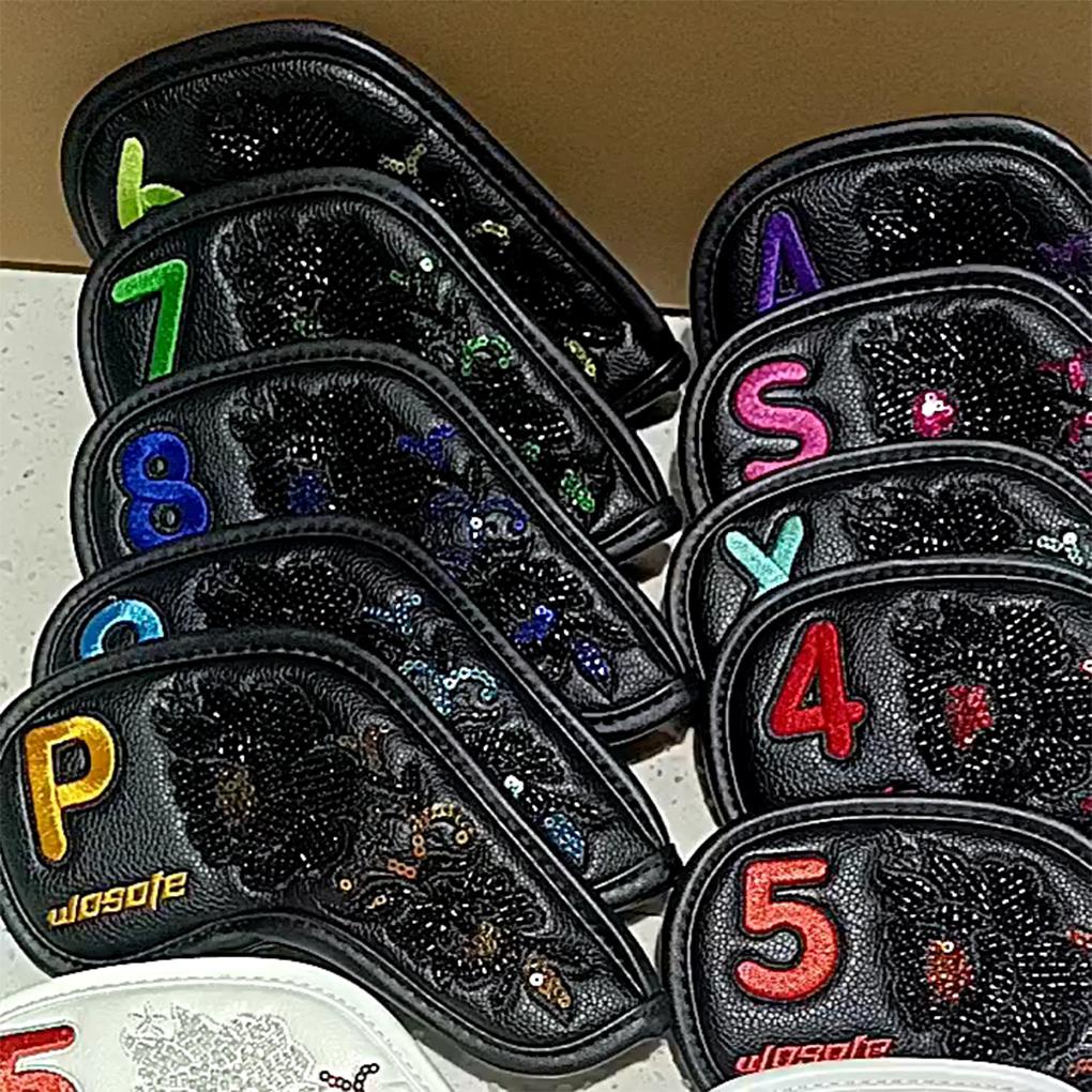 Set 10 Vỏ Bọc Đầu Gậy Đánh Golf Bằng PU In Họa Tiết Thời Trang Dùng Làm Quà Tặng Cho Học Sinh