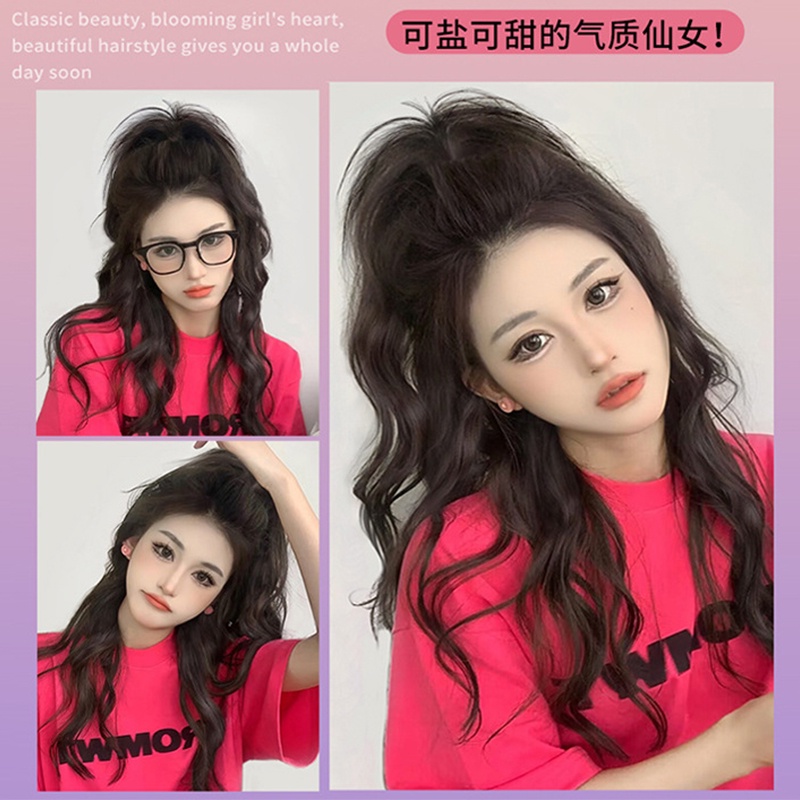 Tóc Giả Đuôi Ngựa Thẳng / Xoăn Dài Thời Trang Dành Cho Nữ Y2K