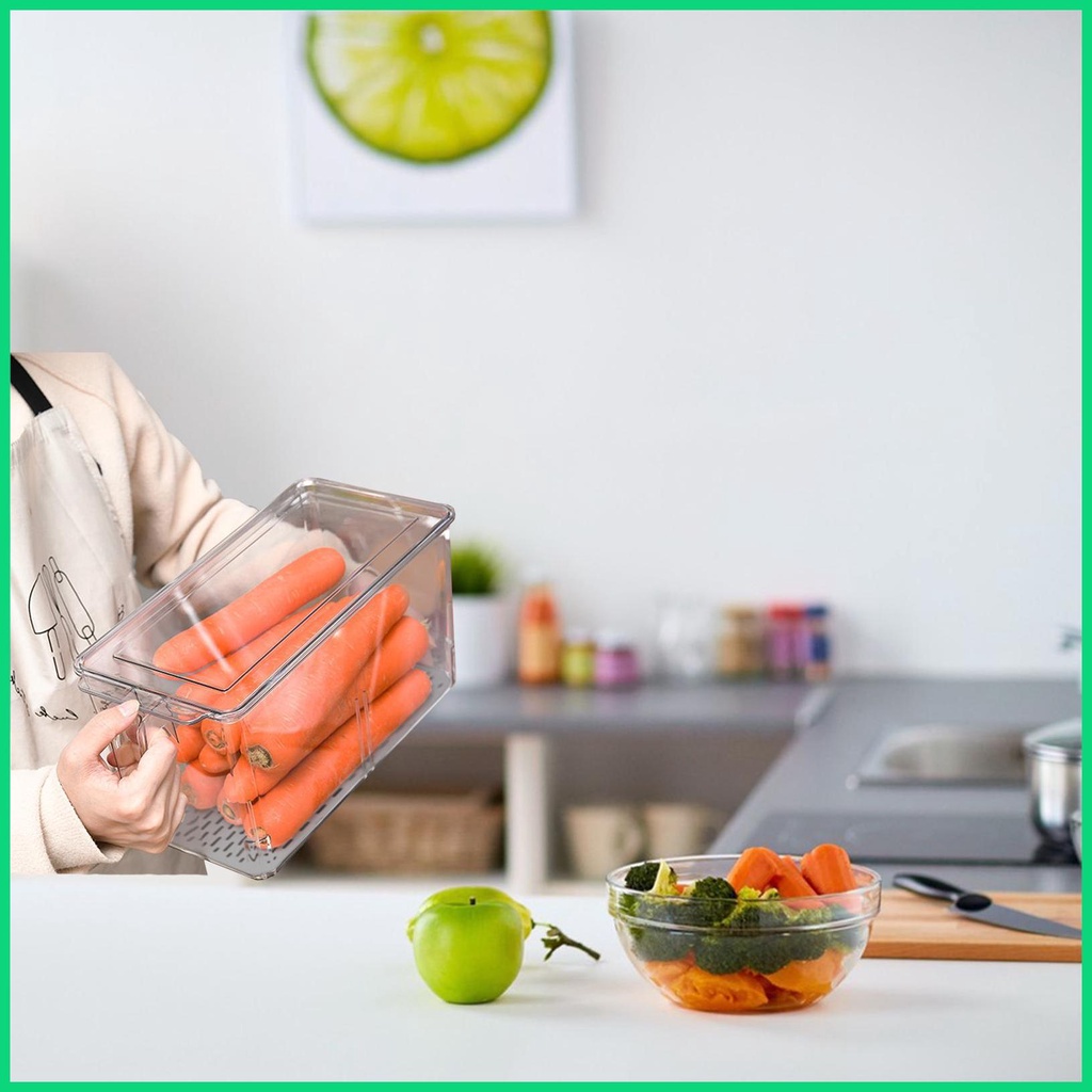 Hộp Đựng Trái Cây / Thực Phẩm Để Tủ Lạnh Có Thể Xếp Chồng Lên Nhau Tiện Dụng