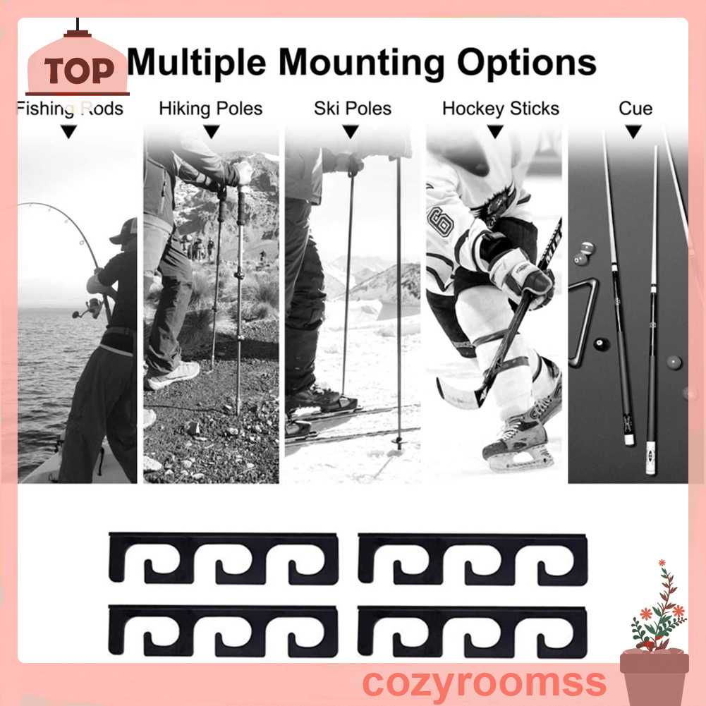 Set 2 Cặp Giá Đỡ Cần Câu Cá Bằng Nhựa Acrylic Chất Lượng Cao