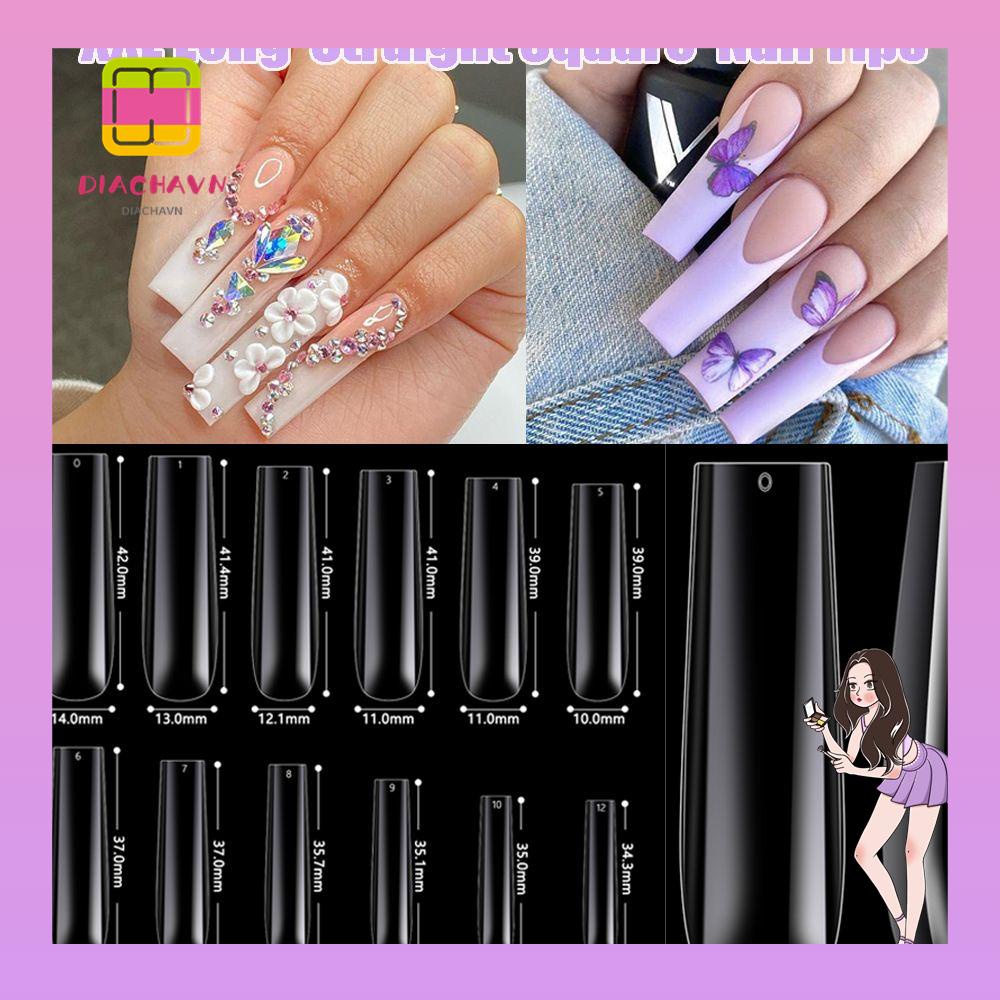 Móng Tay Giả Siêu Dài Chất Liệu ABS Bền Bỉ Che Phủ Toàn Diện Cho Salon