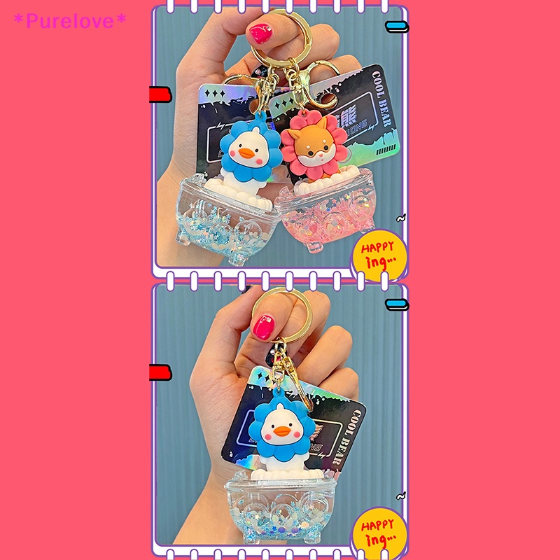 Móc Chìa Khóa Dạng Lỏng Họa Tiết Hoạt Hình Dễ Thương Mới