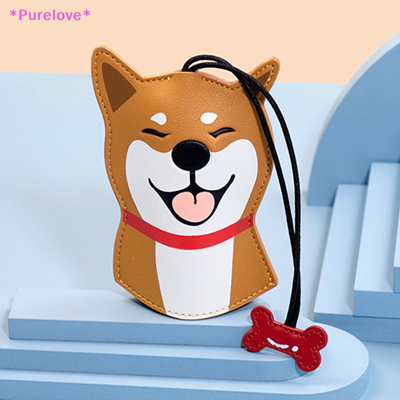 Vỏ Da Bảo Vệ Chìa Khóa Xe Hơi Hình Chú Chó Shiba Inu Sáng Tạo Mới