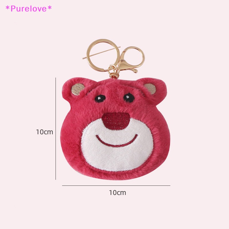 DISNEY Búp Bê Nhồi Bông Hình Gấu Dâu Tây Đáng Yêu Trang Trí Ba Lô / Móc Khóa Xe Hơi Mới