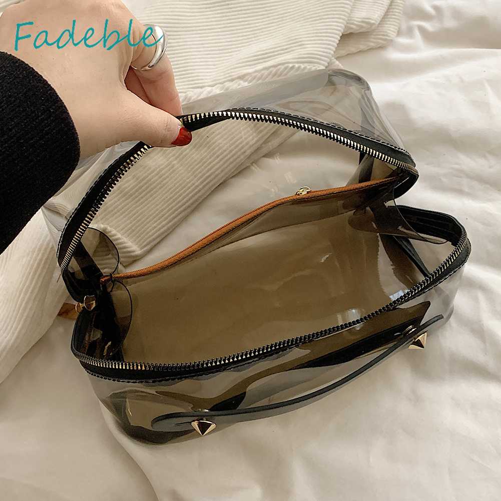 Túi Đựng Đồ Dùng Nhà Tắm Cỡ Lớn Thiết Kế Nhìn Xuyên Thấu Thời Trang Cho Nữ