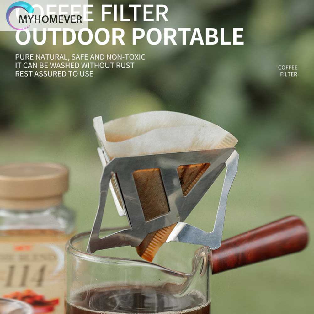 Cốc Lọc Cà Phê Bằng Thép Không Gỉ Thiết Kế Nhỏ Gọn Tiện Dụng