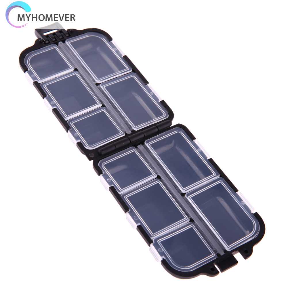 Hộp Đựng Móc Câu Cá Mini 10 Ngăn Tiện Lợi