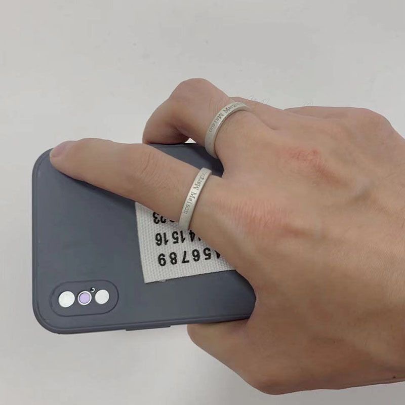 Nhẫn Cặp Mạ Bạc Khắc Chữ Maison Margiela Margiela Thời Trang Cho Nam Và Nữ