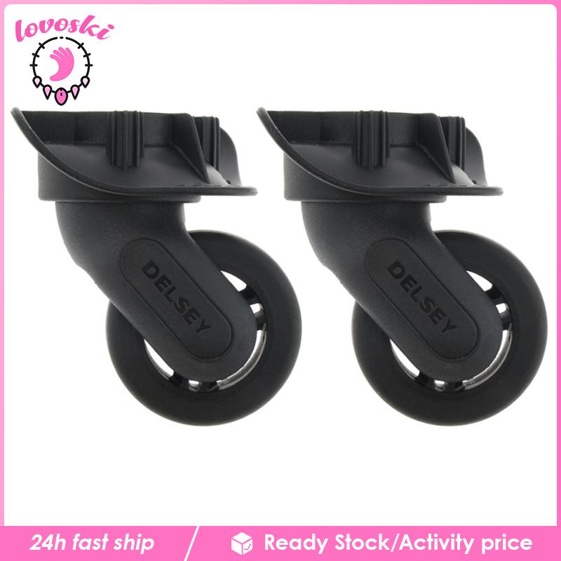 1 Cặp Bánh Xe Xoay 360 Độ Màu Đen A84 Dùng Cho Vali Du Lịch