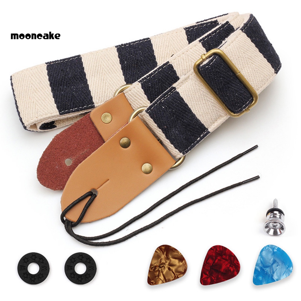 1 Bộ Dây Đeo Đàn Guitar Bass / Ukulele Chắc Chắn Có Thể Điều Chỉnh