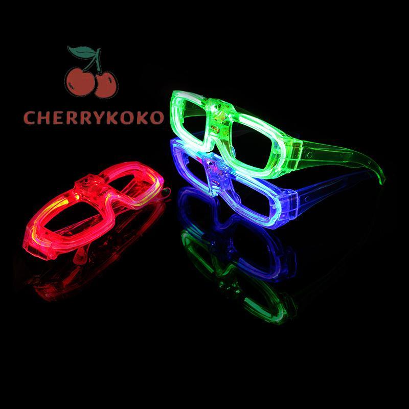 🍒🍒CHERRYKOKO Kính Mát Gắn Đèn Led Phát Sáng Nhiều Màu Sắc Vui Nhộn