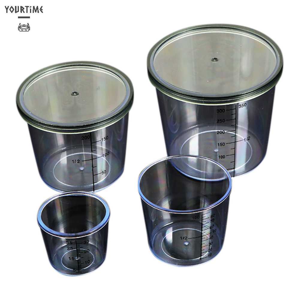 Set 4 Cốc Đo Lường Kèm Vỏ Đựng Mồi Câu Cá Tiện Dụng
